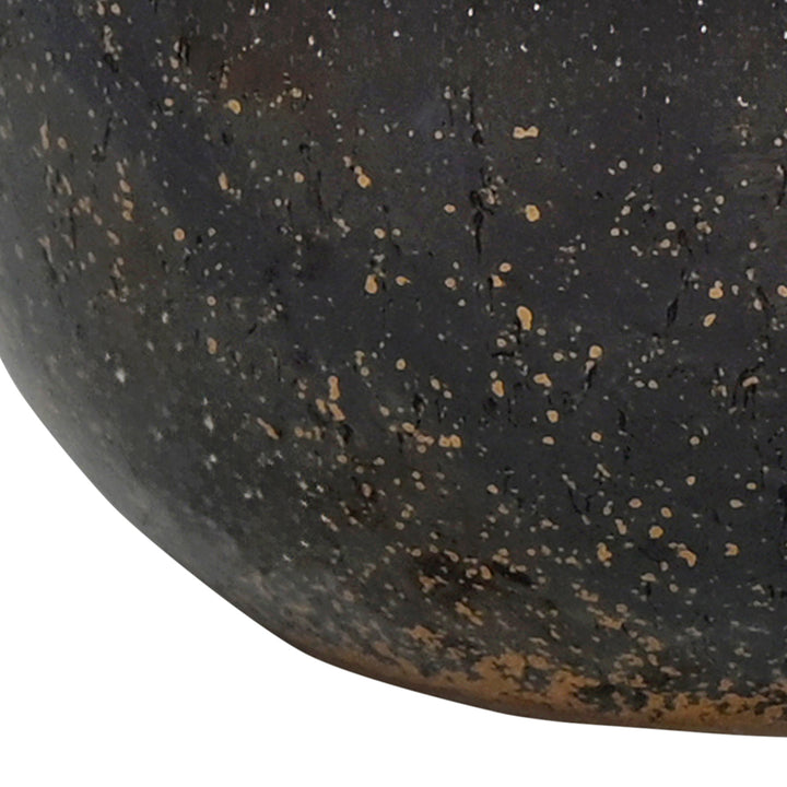 Denton Reactive Glaze Stoneware Vase Brown