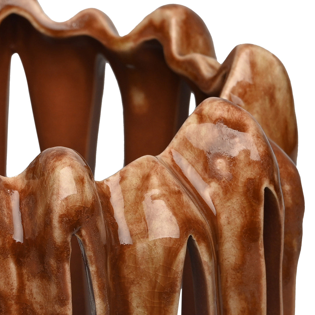 Denton Reactive Glaze Candleholder