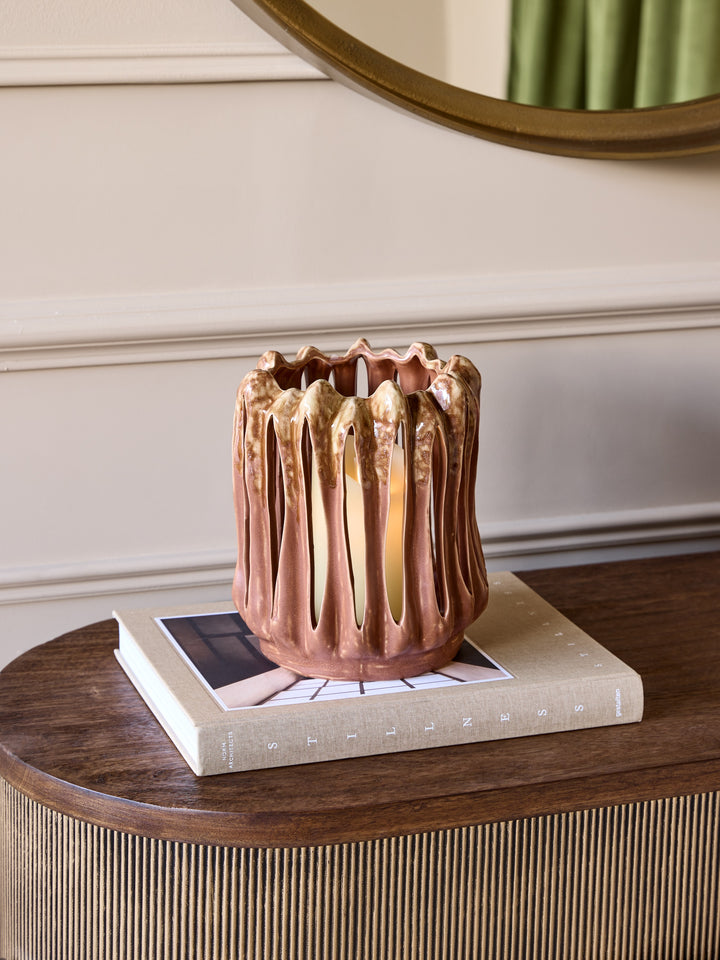 Denton Reactive Glaze Candleholder