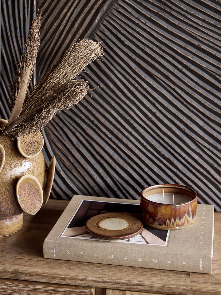 Medway Ochre Reactive Glaze Candle