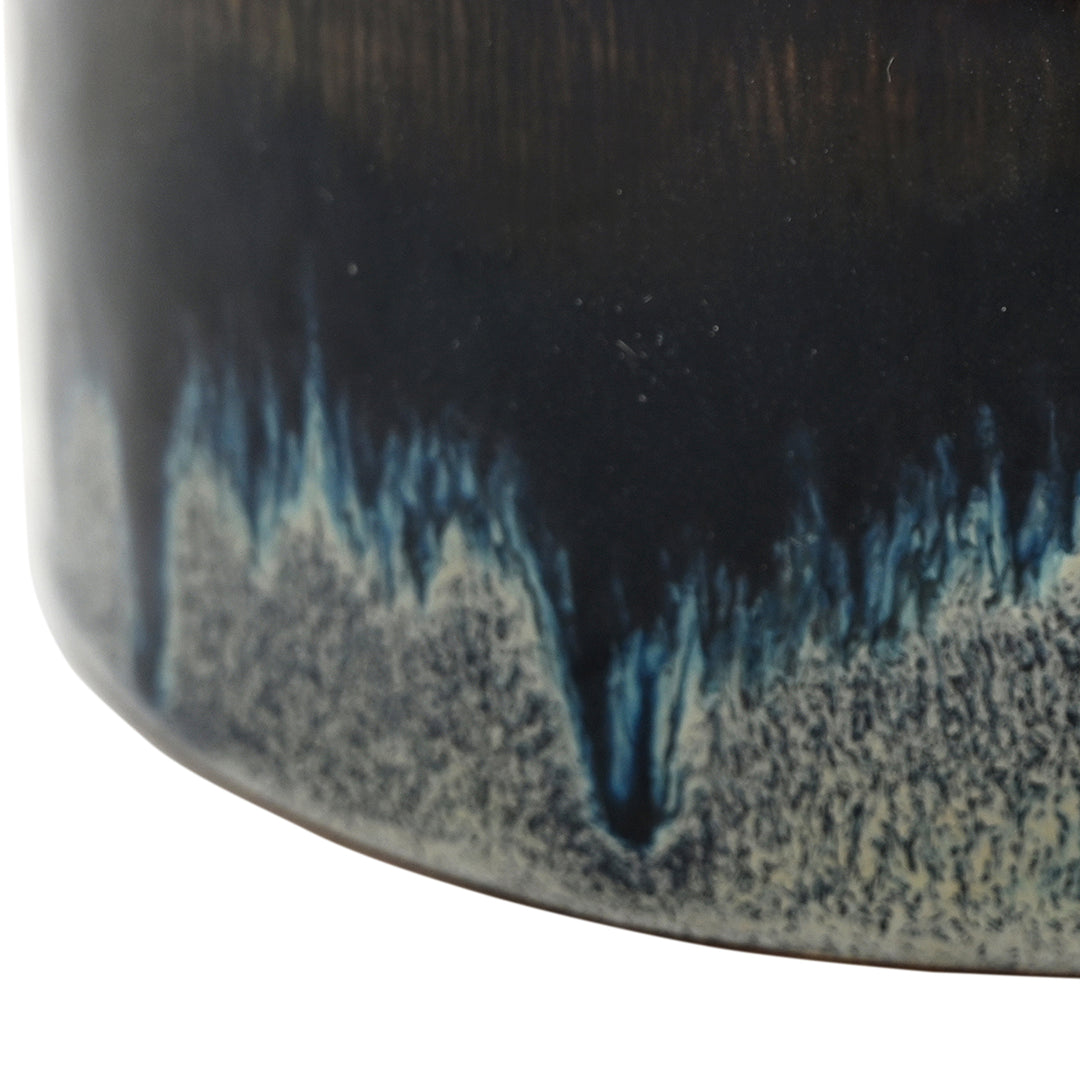 Medway Blue Reactive Glaze Candle Blue