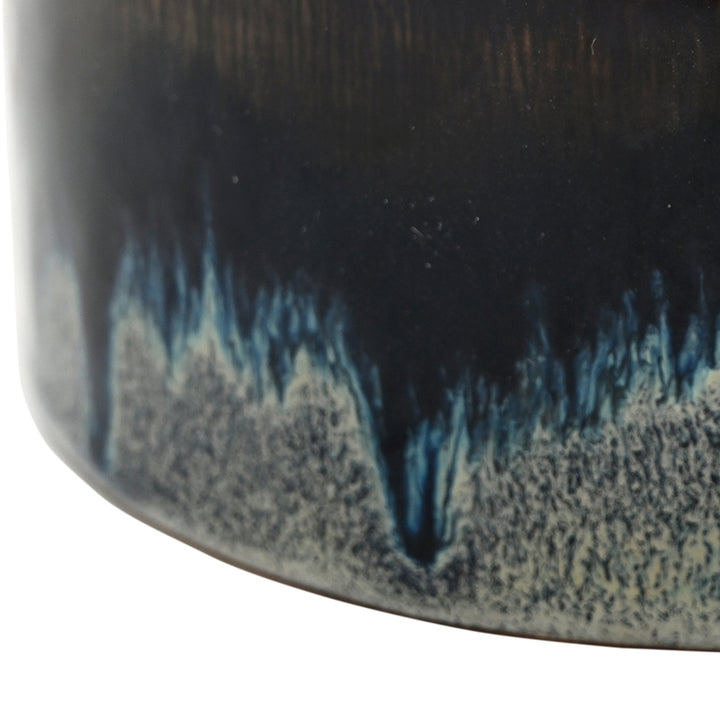 Medway Blue Reactive Glaze Candle Blue