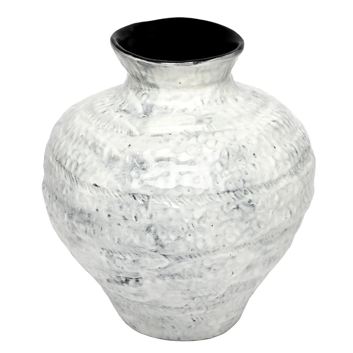 Lunel White Glazed Vase Medium