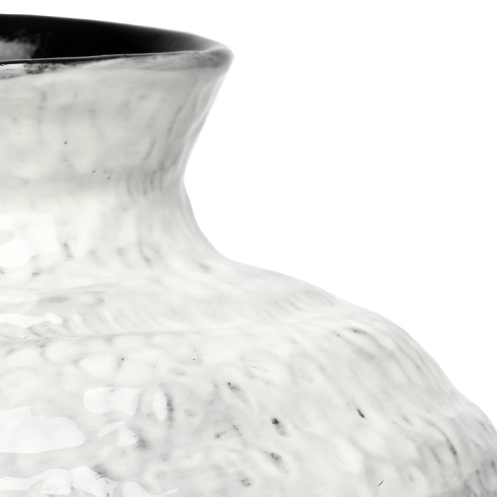 Lunel White Glazed Vase Medium