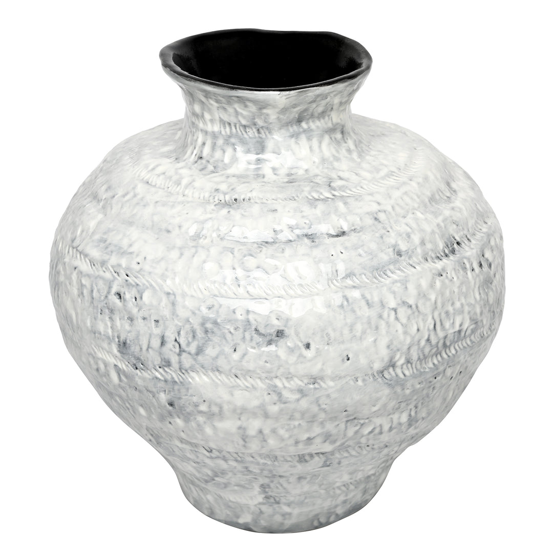 Lunel White Glazed Vase Large