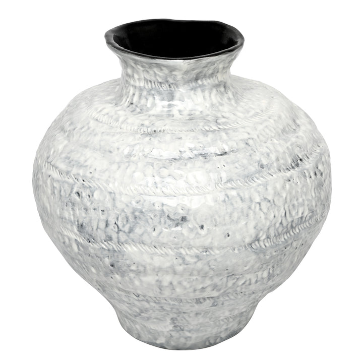 Lunel White Glazed Vase Large