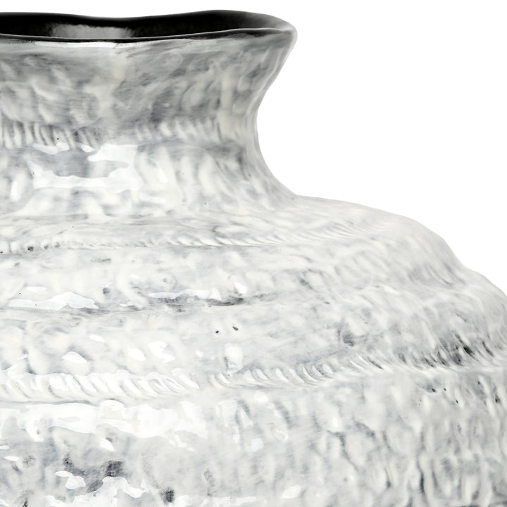 Lunel White Glazed Vase Large
