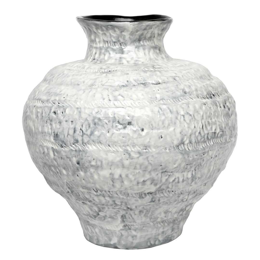 Lunel White Glazed Vase Large