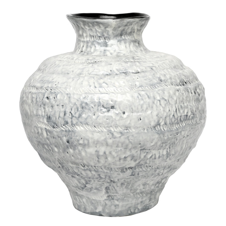 Lunel White Glazed Vase Large