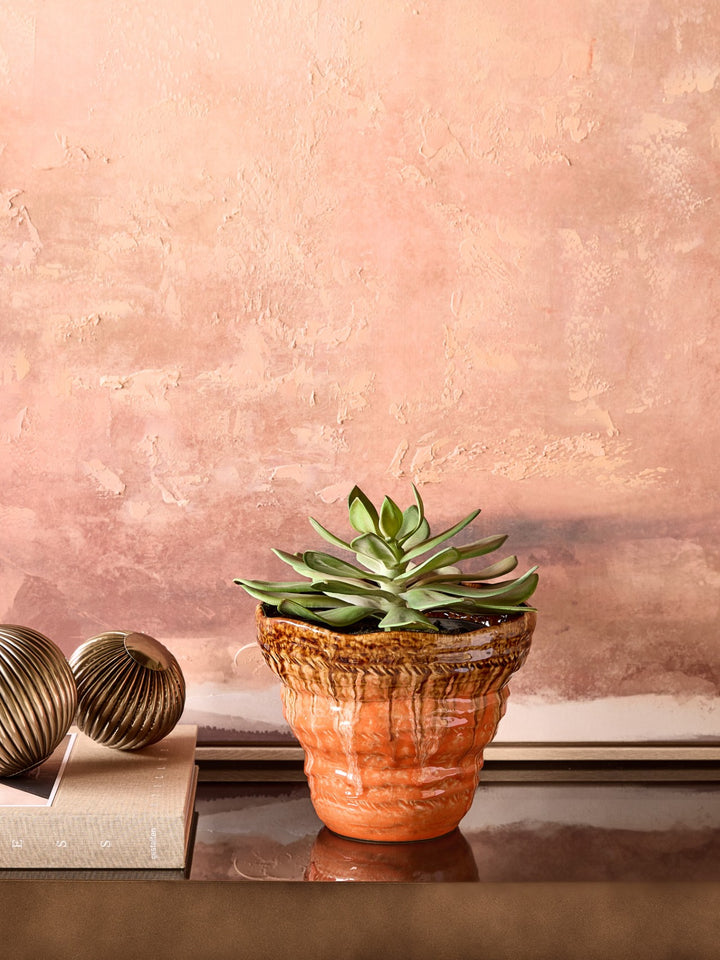 Ibiza Reactive Glaze Planter Small