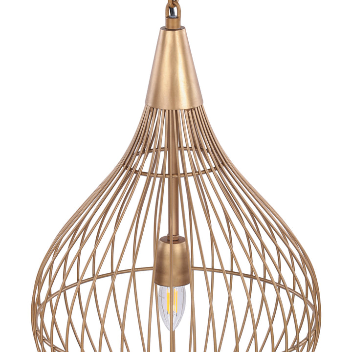 Mira Teardrop Wire Pendant