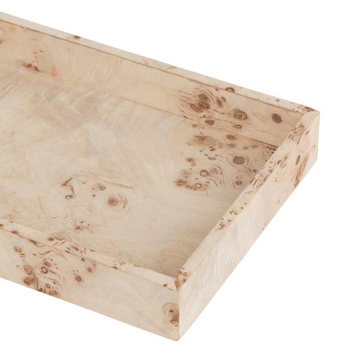 Burl Rectangular Tray