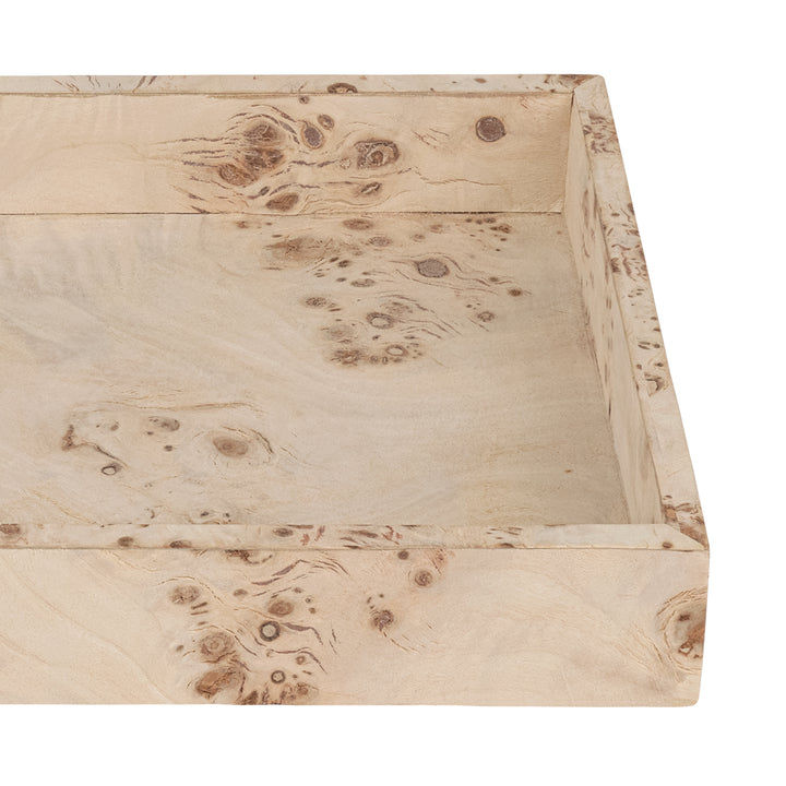 Burl Rectangular Tray