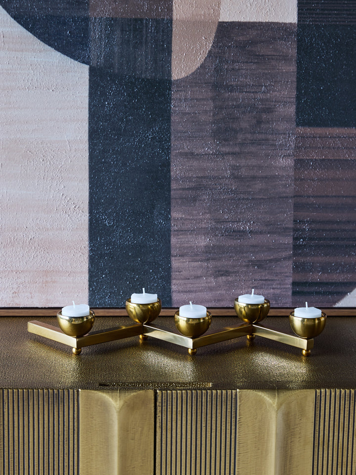 Luca Zigzag Tealight Holder