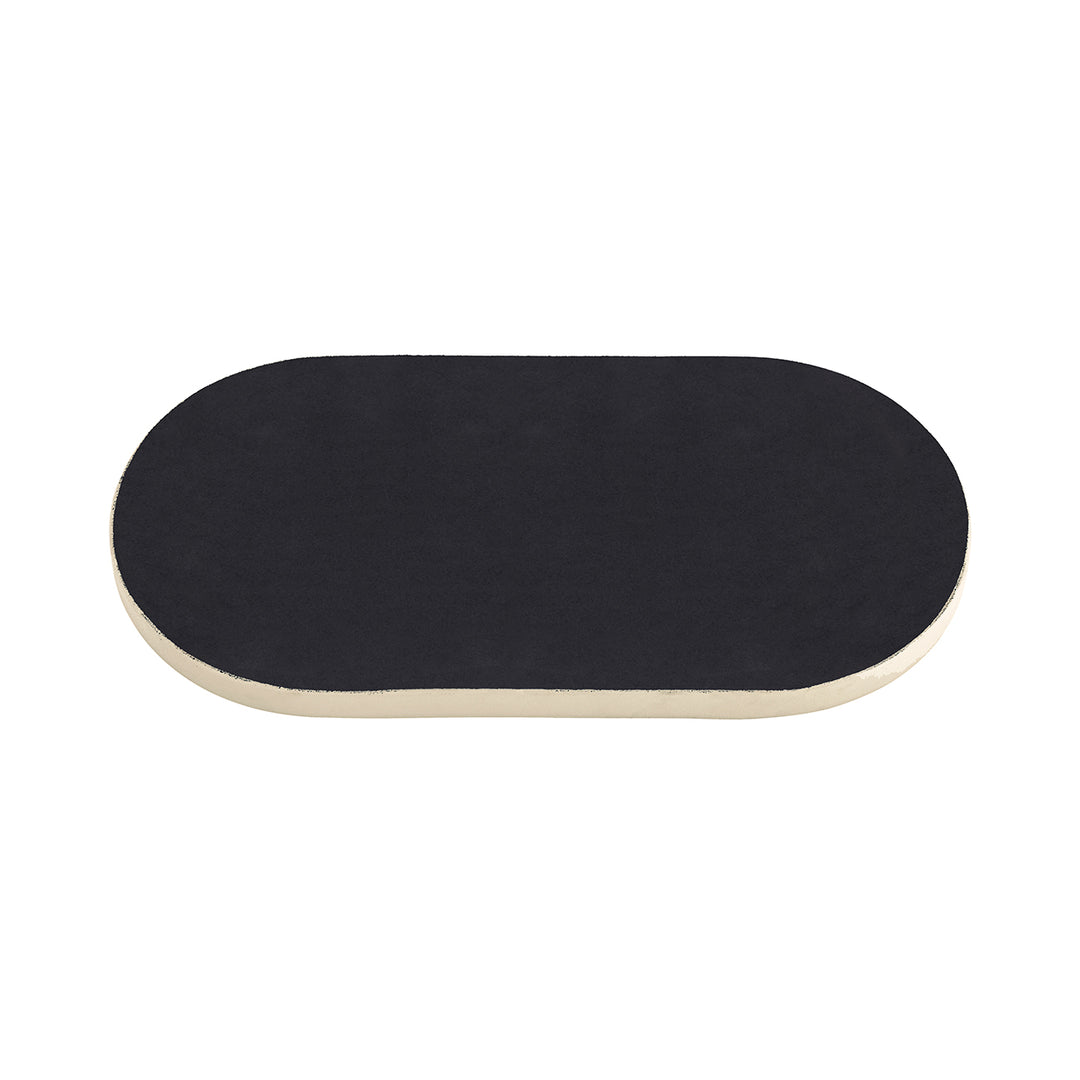 Ovolo Iron Enamel Beige Tray Large