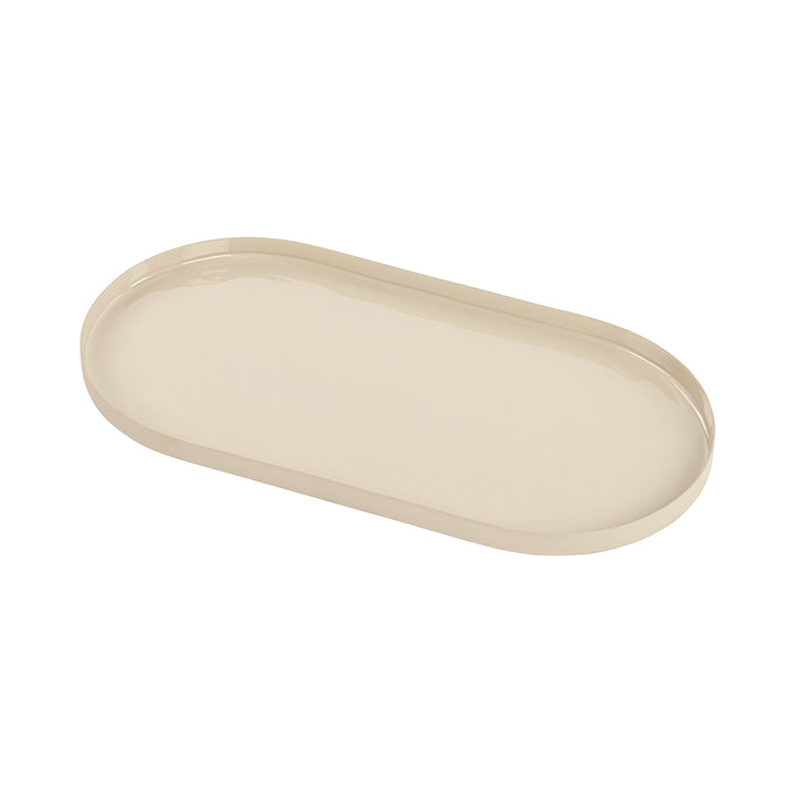 Ovolo Iron Enamel Beige Tray Large