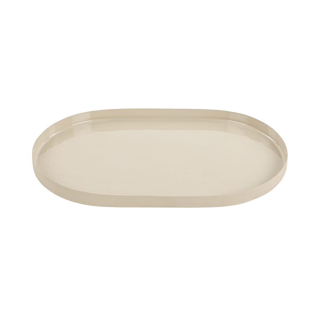 Ovolo Iron Enamel Beige Tray Small