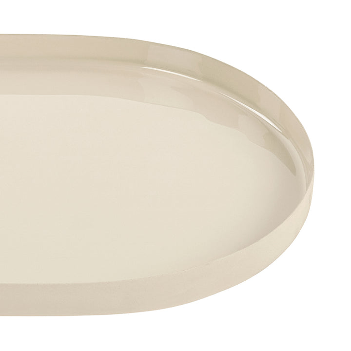 Ovolo Iron Enamel Beige Tray Small
