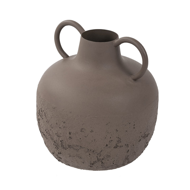 Alora Brown Textured Metal Vase Small
