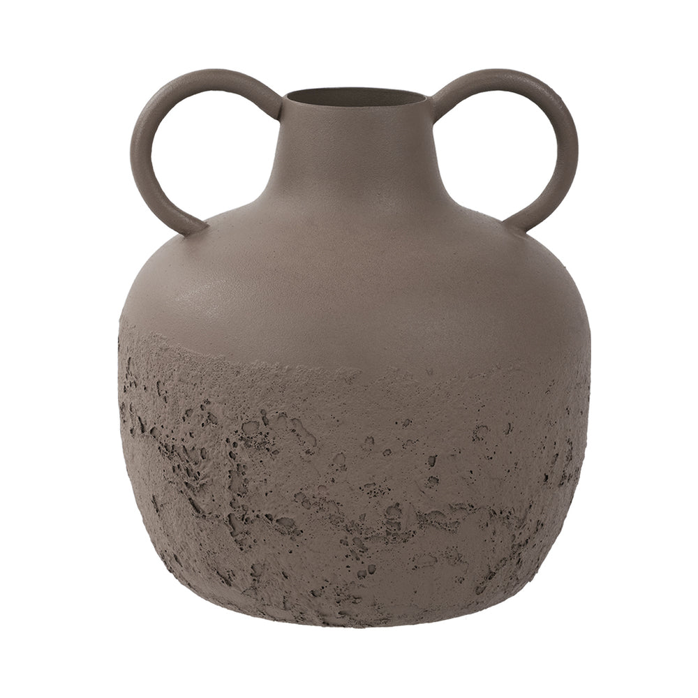 Alora Brown Textured Metal Vase Small