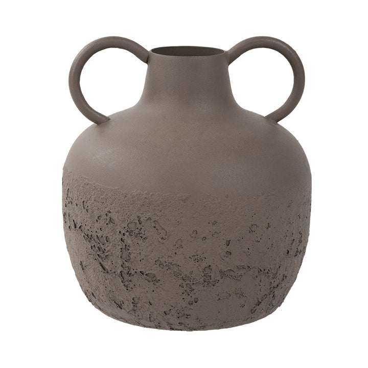 Alora Brown Textured Metal Vase Small