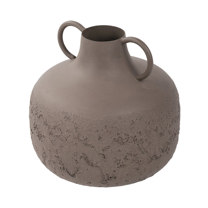 Alora Brown Textured Metal Vase Large