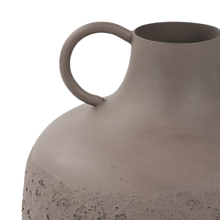 Alora Brown Textured Metal Vase Large