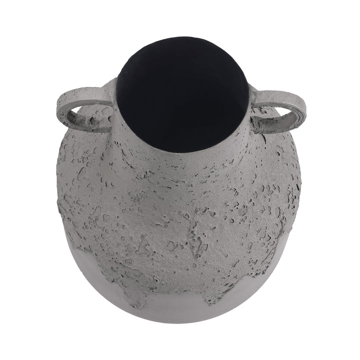 Alora Brown Textured Metal Vase Tall