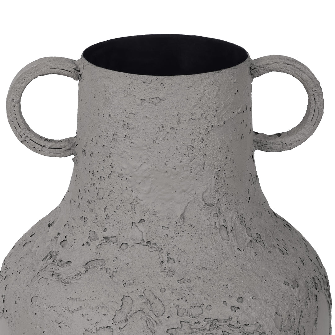 Alora Brown Textured Metal Vase Tall