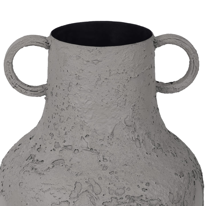 Alora Brown Textured Metal Vase Tall