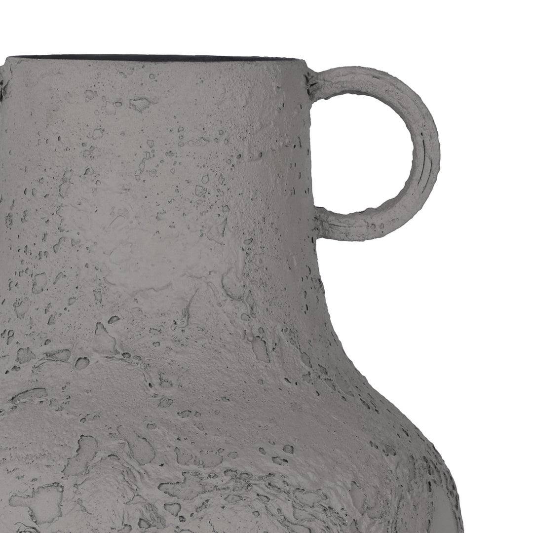 Alora Brown Textured Metal Vase Tall