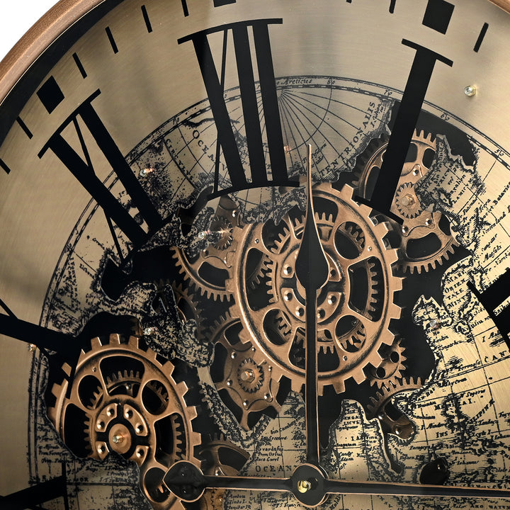 Atlas Moving Cogs Wall Clock