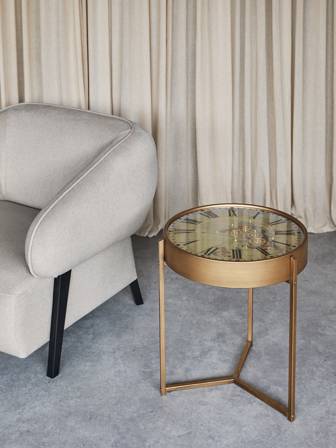 Atlas Moving Cogs Side Table 50cm