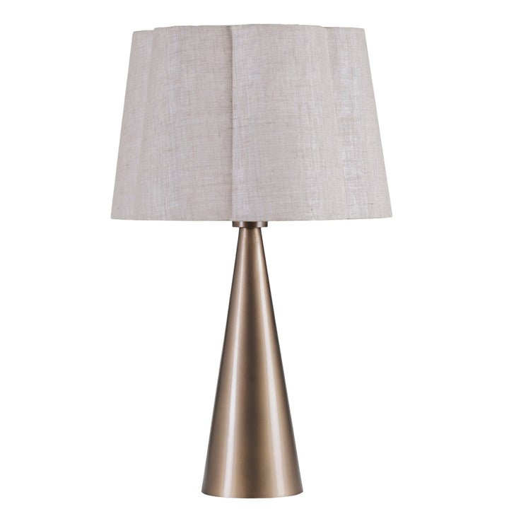 Southbourne Smoked Gold Table Lamp with Linen Shade 60cm
