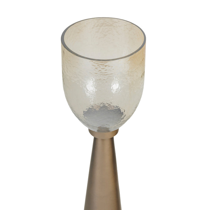 Southbourne Smoked Gold Floor Hurricane 80cm
