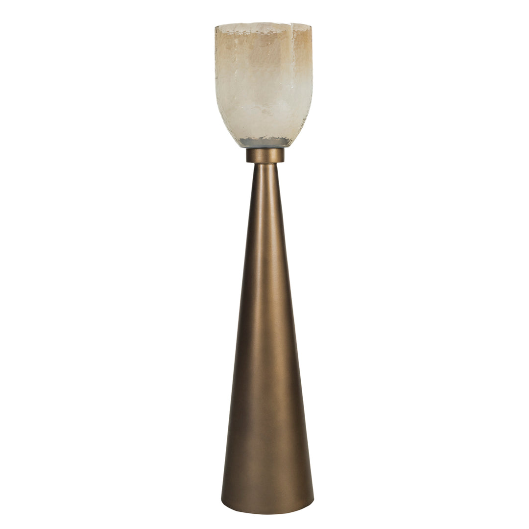 Southbourne Smoked Gold Floor Hurricane 80cm