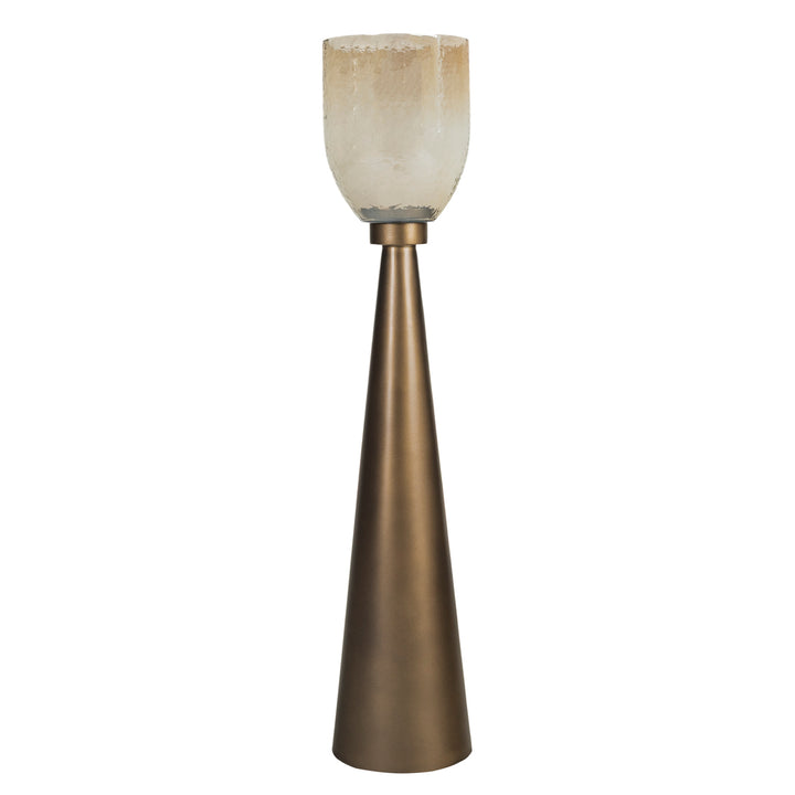Southbourne Smoked Gold Floor Hurricane 80cm
