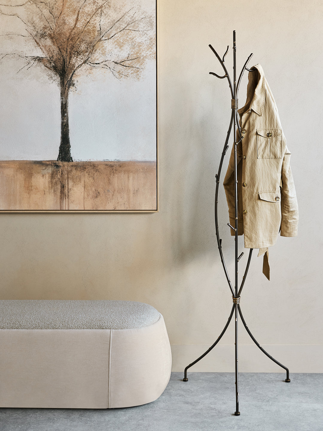 Ember Iron Coat Rack 175cm