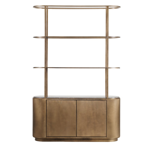 Belvedere Royal Gold Shelving Unit With Storage