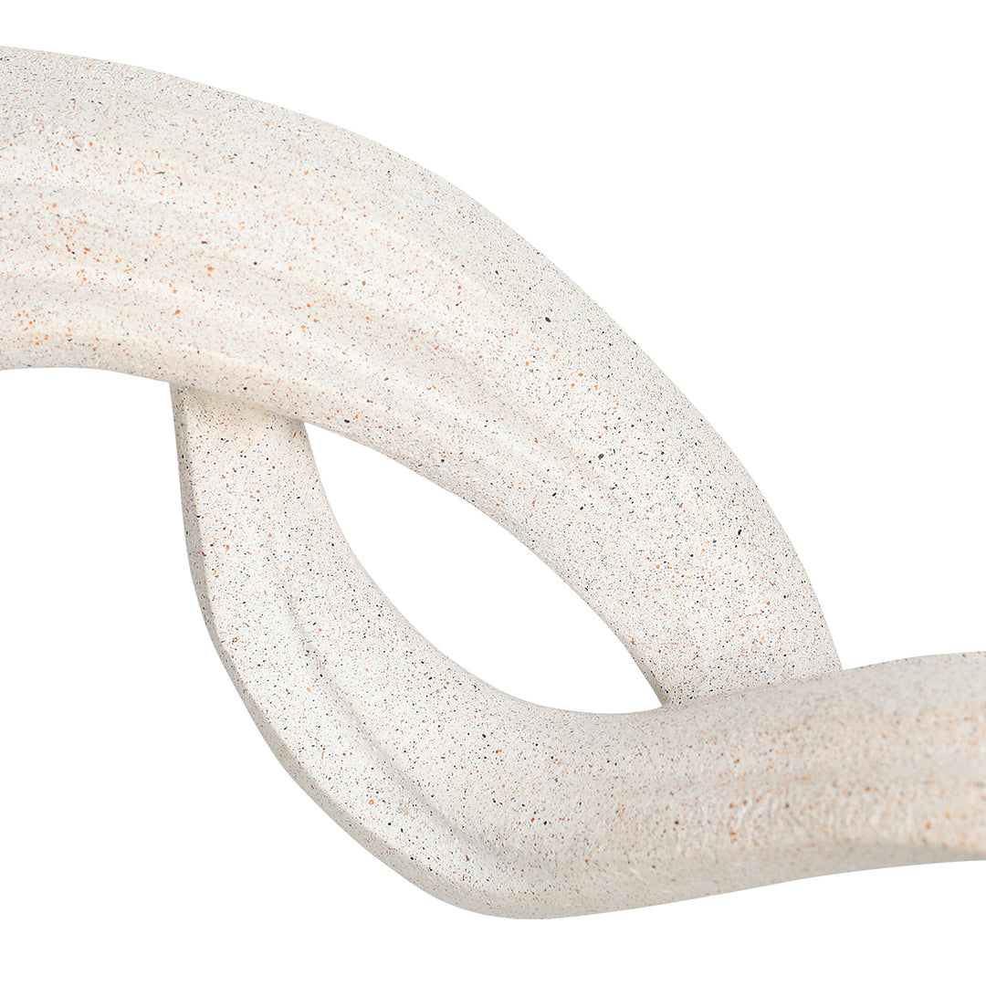 Aven White Sculpted Heart
