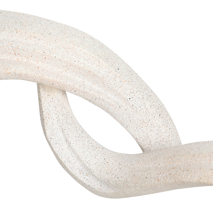 Aven White Sculpted Heart