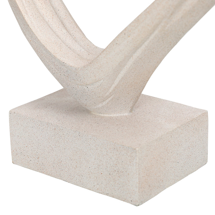 Aven White Sculpted Heart