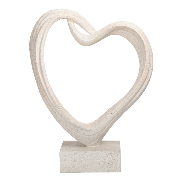Aven White Sculpted Heart