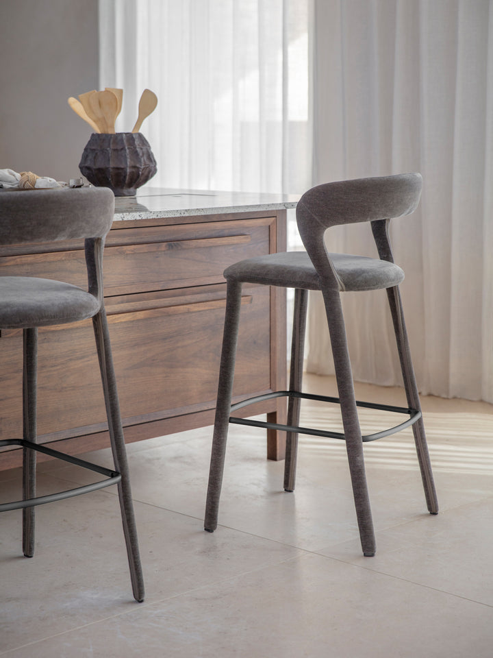 Cruise Upholstered Bar Stool Grey