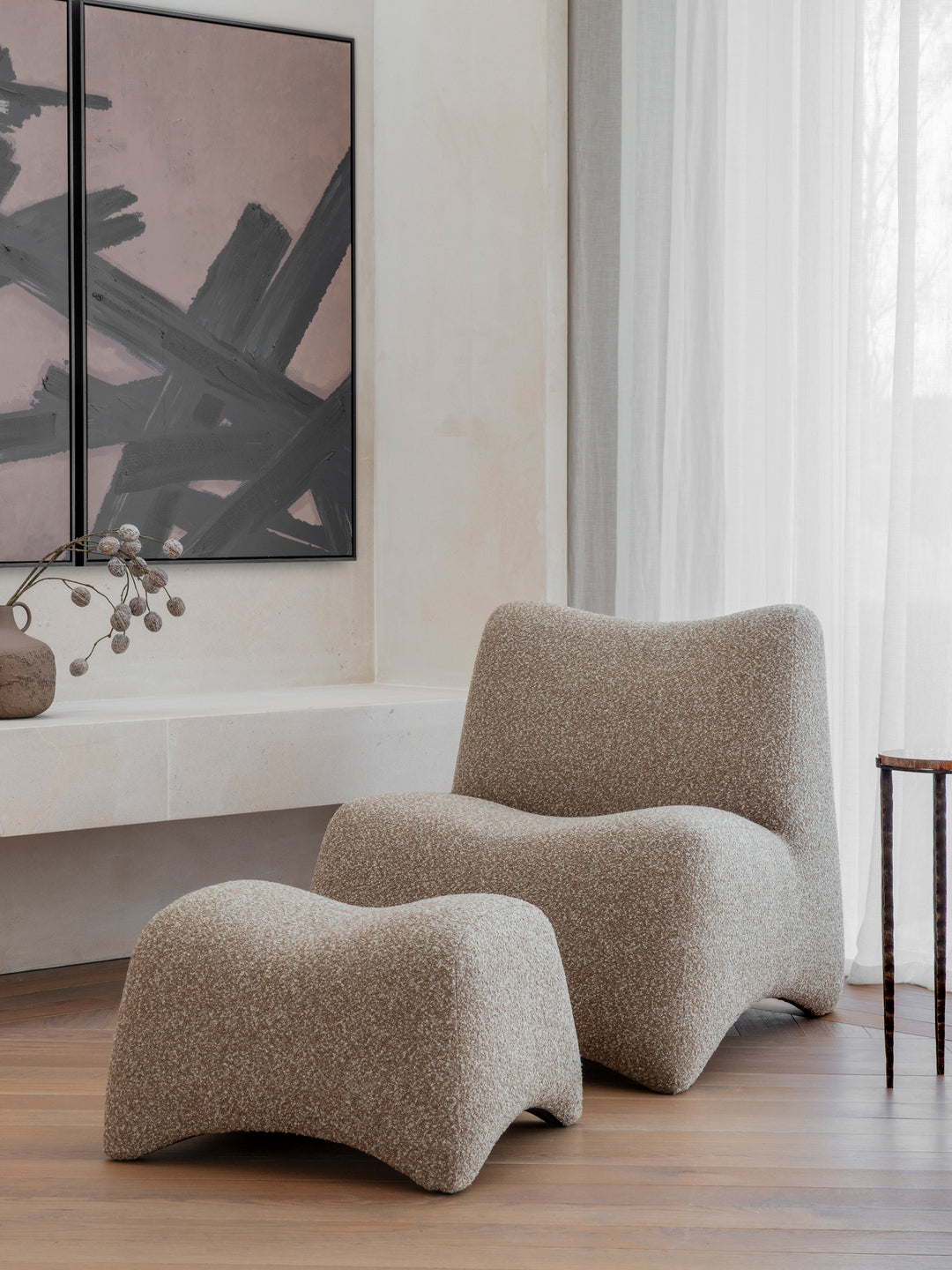 Bangkok Upholstered  Occasional Chair and Stool