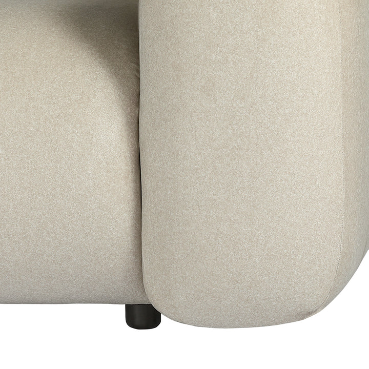 Limewood 3 Seater Sofa and Cushions in Warm Stone Velvet