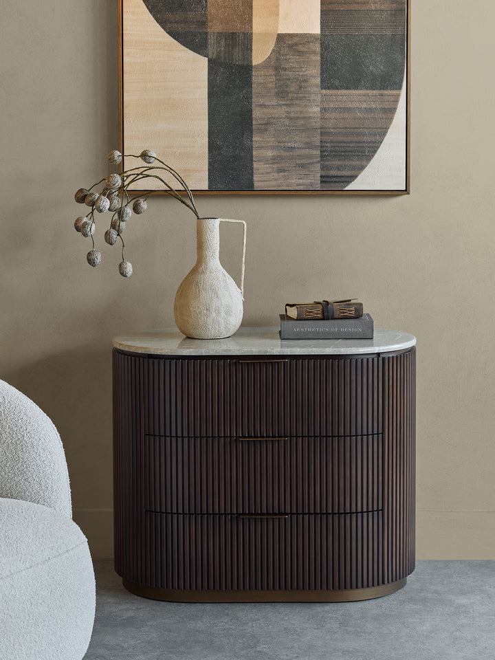 Whitwell Bedside Three Drawer Chest Large