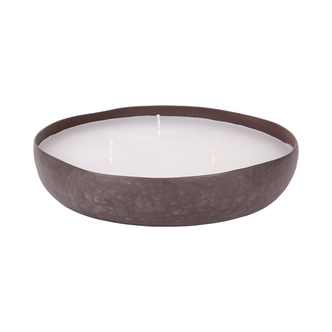 Samui Hammered Brown 3 Wick Candle Bowl