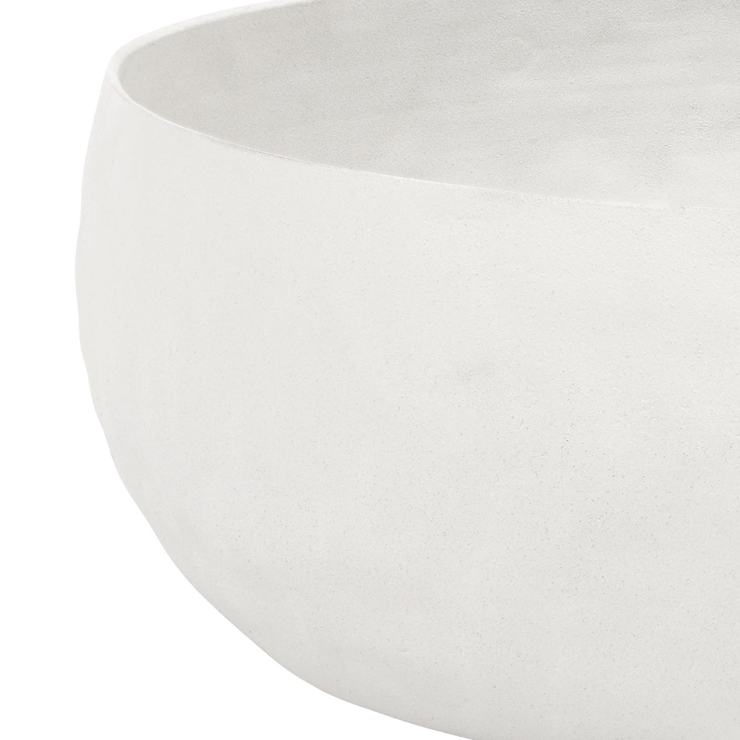 Samui  White Stonewash Tall Bowl Medium