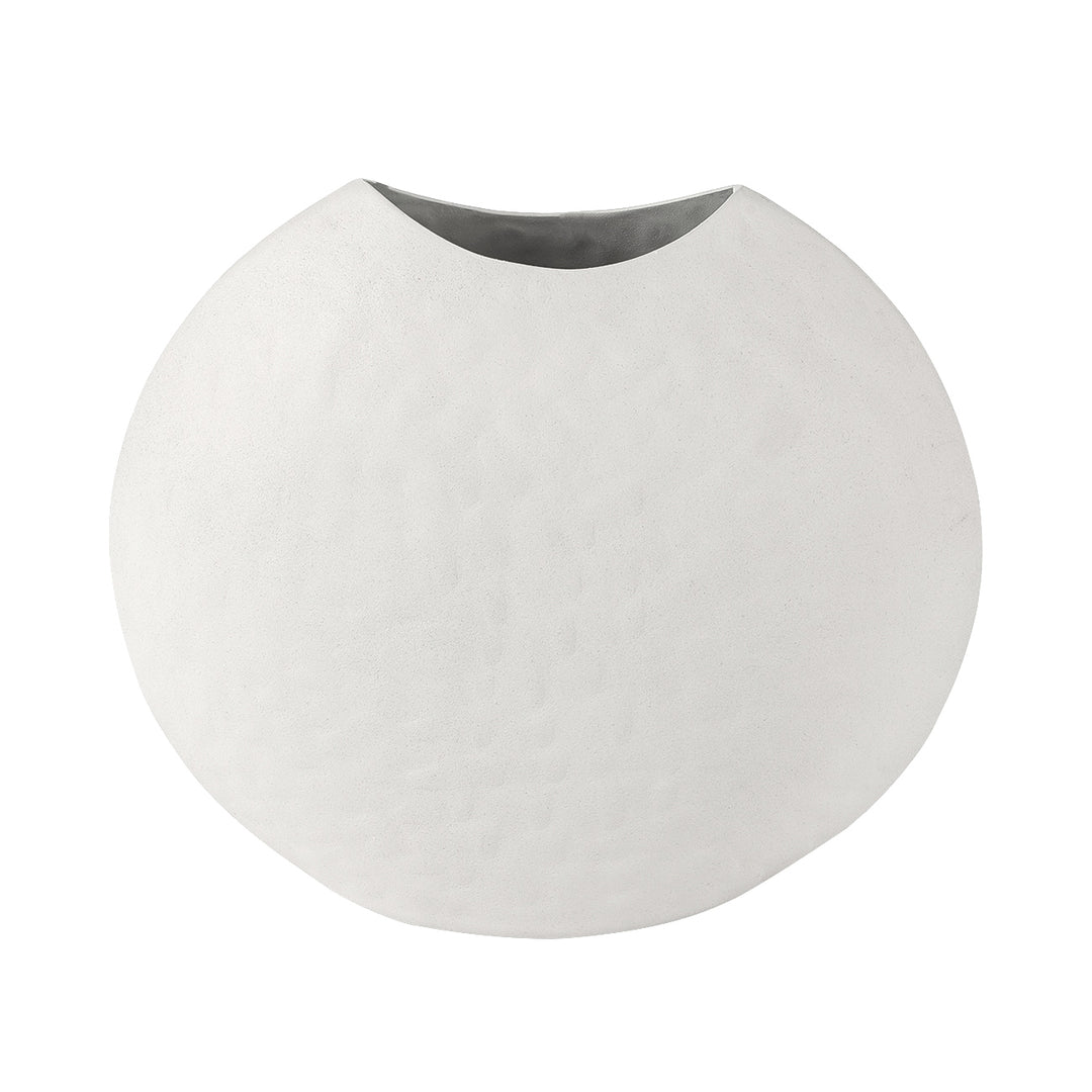 Samui White Stonewash Moon Vase